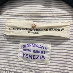 Golden Goose Striped Patchwork Button Down